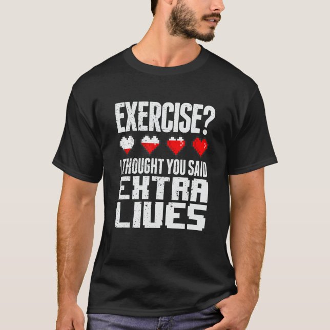 Camiseta Extra Lives  Video Game Controller Retro Gamer Boy (Frente)