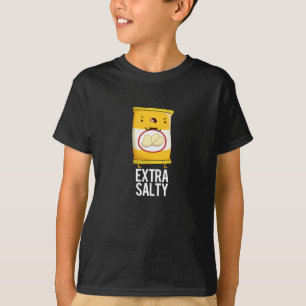 Camiseta Extra Salty Funny Salty Snack Pun Dark BG
