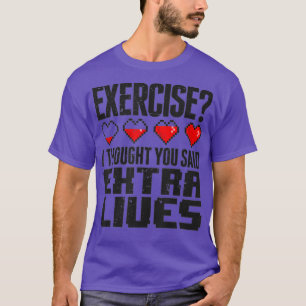 Camiseta Extra Vive Engraçado Controlador de Jogo de Vídeo