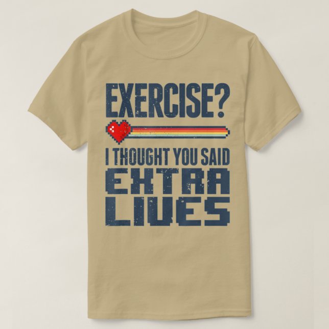 Camiseta Extra Vive Engraçado Controlador de Jogo de Vídeo  (Frente do Design)