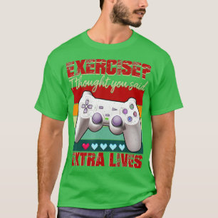 Camiseta Extra Vive Engraçado Controlador de Jogo de Vídeo 