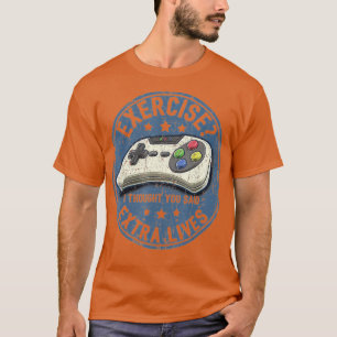 Camiseta Extra Vive Engraçado Controlador de Jogo de Vídeo 
