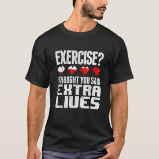 Camiseta Extra Vive Engraçado Jogo de Controlador de Vídeo