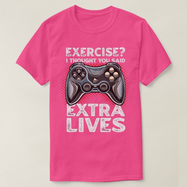 Camiseta Extra vive Engraçados Controladores de videogame R (Frente do Design)