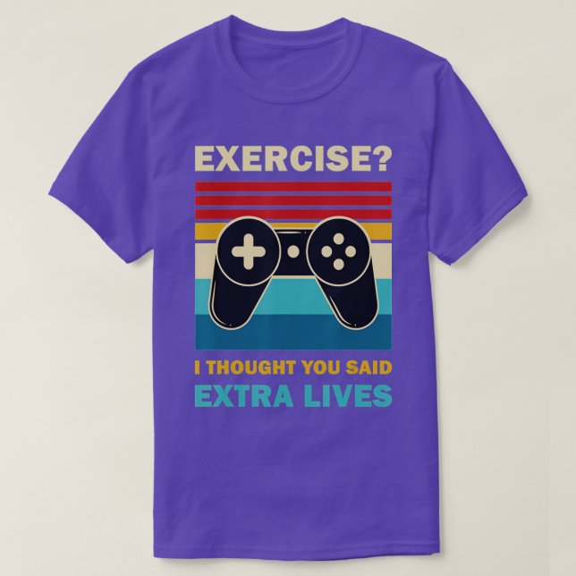 Camiseta Extra vive uma engraçada controladora de videogame (Frente do Design)