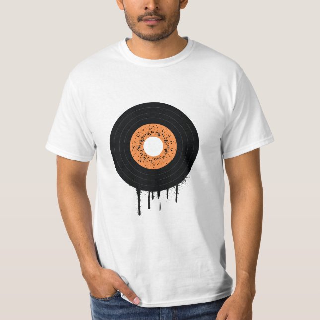 Camiseta Extraindo Registro De Vinil Lp (Frente)
