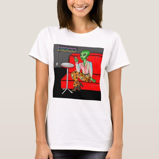 Camiseta Extraterrestre Retro de 1970 em Disco Lounge (Frente)