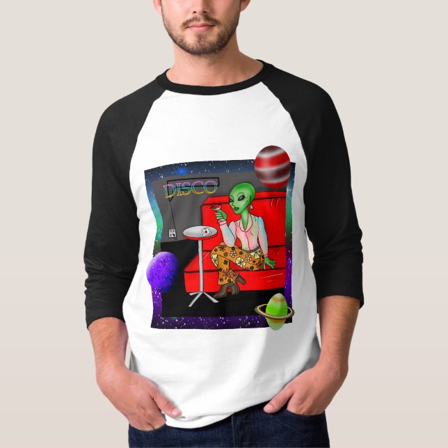 Camiseta Extraterrestre Retro de 1970 em Disco Lounge (Frente)