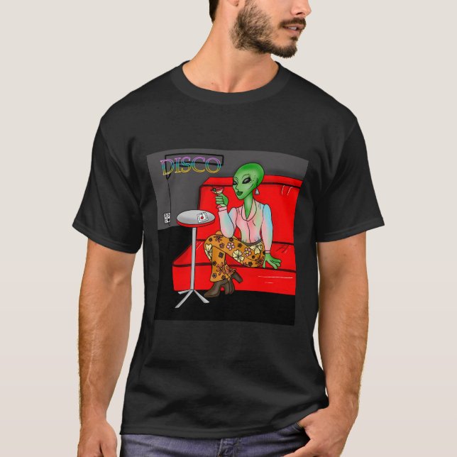 Camiseta Extraterrestre Retro de 1970 em Disco Lounge (Frente)