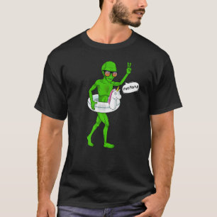 Camiseta Extraterrestri de UFO Flutuante Unicorn do Partido