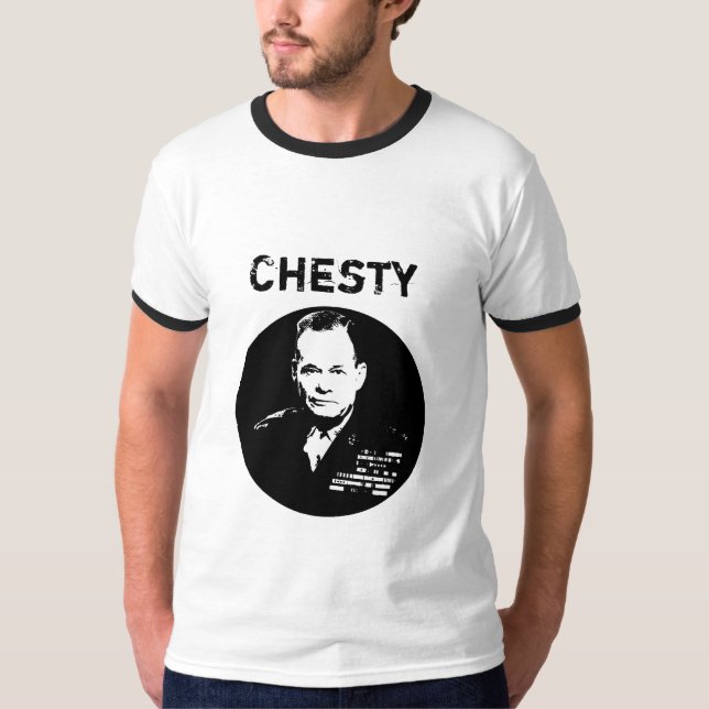 Camiseta Extrator Chesty -- Preto e branco (Frente)