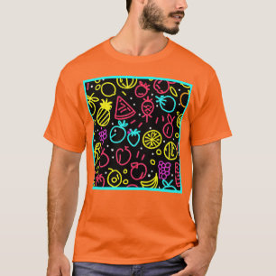 Camiseta Extravagância de Frutas Neon