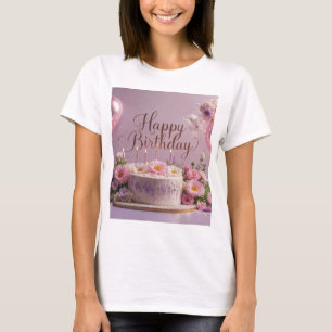 Camiseta Extravagante elegante de aniversário flexível