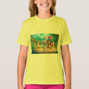 Camiseta Extravaganza de dança: Coelho de Cartoon toma rumo