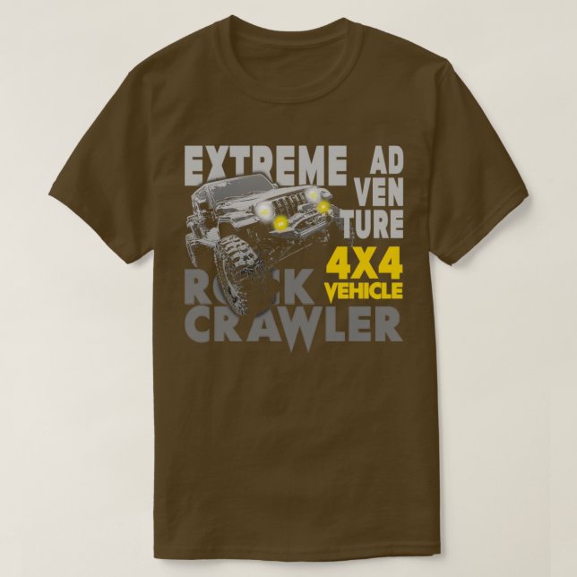 Camiseta Extreme Adventure Rock Crawler Offroad (Frente do Design)