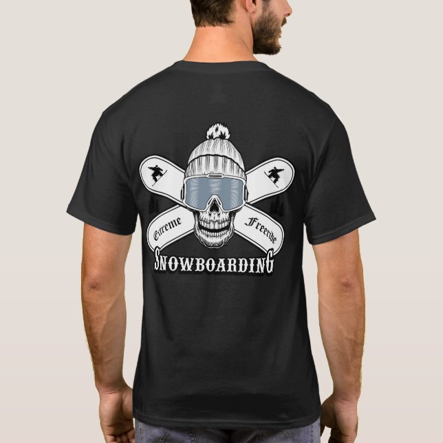 Camiseta Extreme Freeride Snowboarding (Verso)