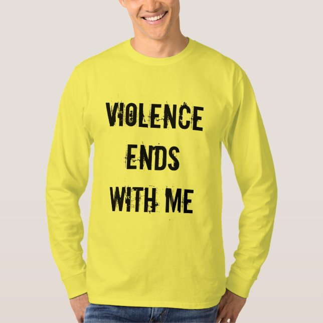 Camiseta Extremidades da violência comigo (Frente)