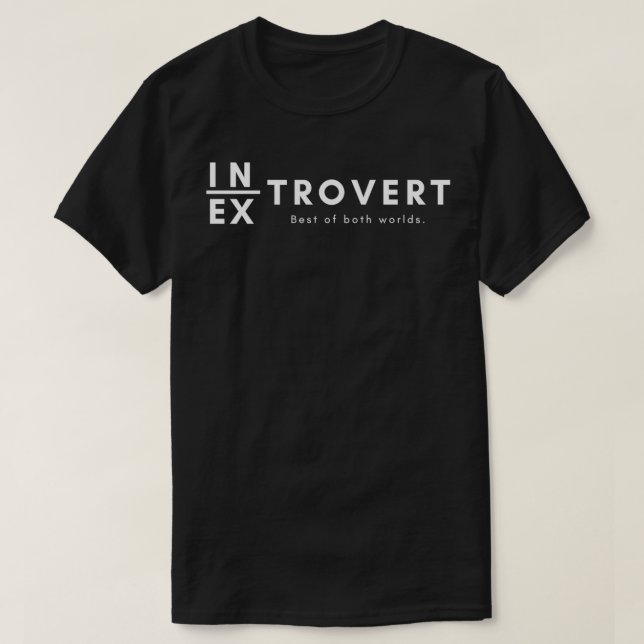 Camiseta Extrovertido introvertido ambívero (Frente do Design)
