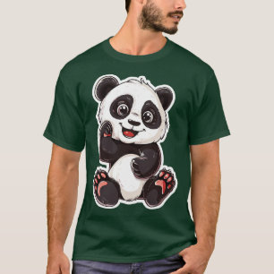 Camiseta Exuberante Panda Buddy Sticker 2
