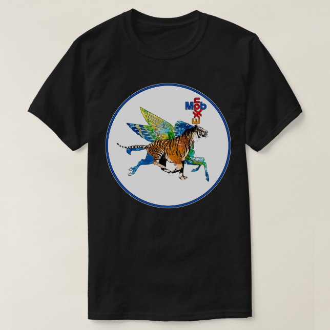 Camiseta Exxon Mobile Hybrid Tiger Pegasus (Frente do Design)