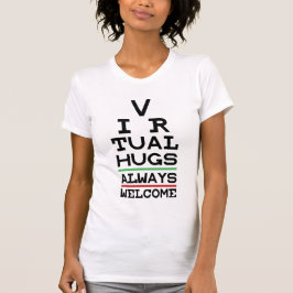 Camiseta Eyechart de Hugs Virtuais de Distância Social