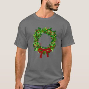 Camiseta Eyeglass Natal Wreath Optometry Chr