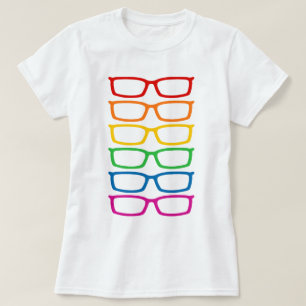 Camiseta Eyeglasses do arco-íris