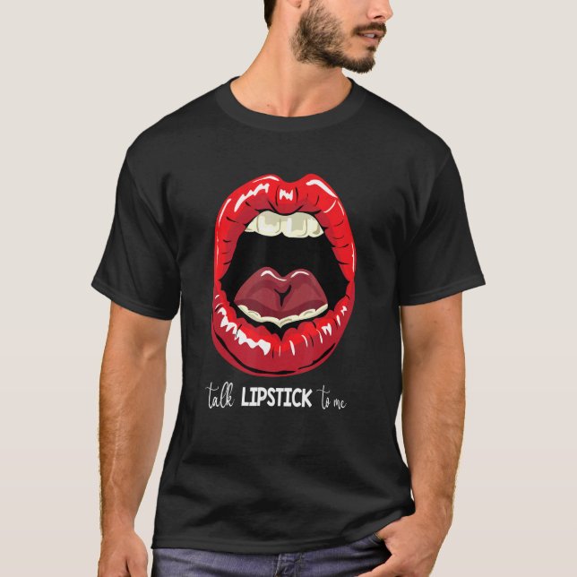 Camiseta Eyelashes Lábios e língua Mulheres beijam roupas L (Frente)