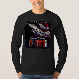Camiseta F101 Voodoo USAF Bomber Supersonic Jet de longa di