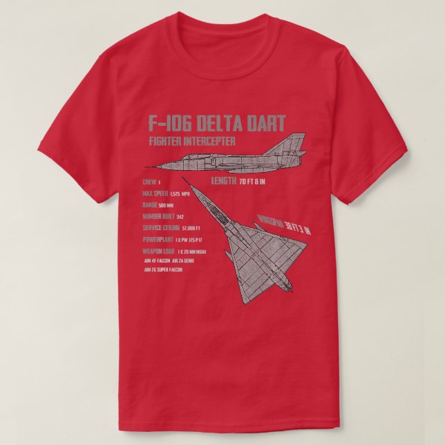 Camiseta F106 Delta Dart (Frente do Design)