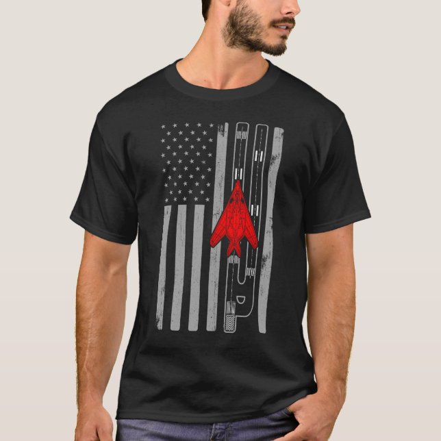 Camiseta F117 Bandeira Nighthawk American Runway F117 (Frente)