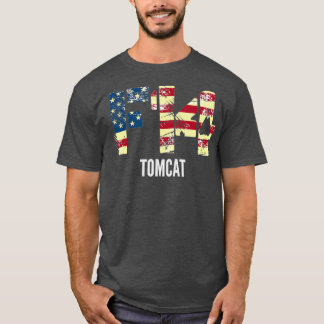 Camiseta F14 Tomcat Fighter Jet aflora Bandeira Americana