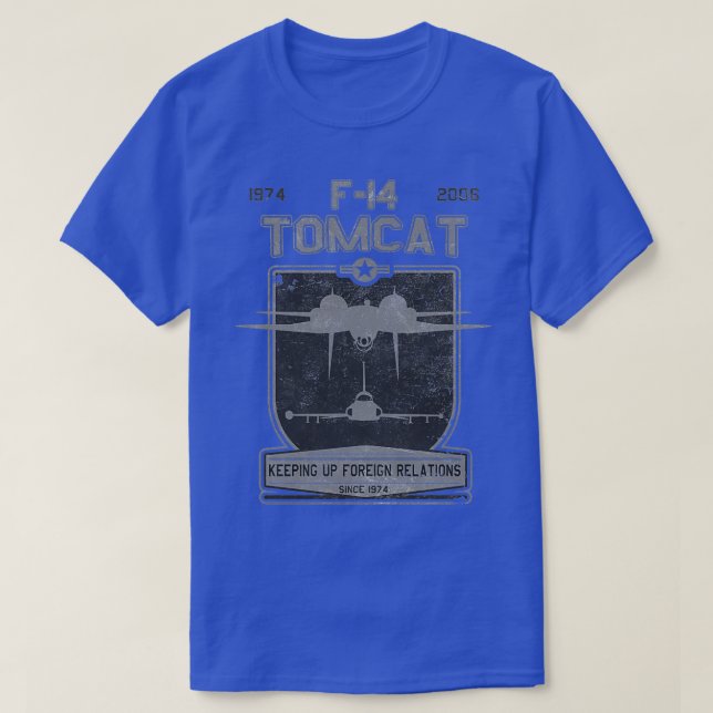 Camiseta F14 Tomcat Mantém Relações Externas Desde 1974 (Frente do Design)