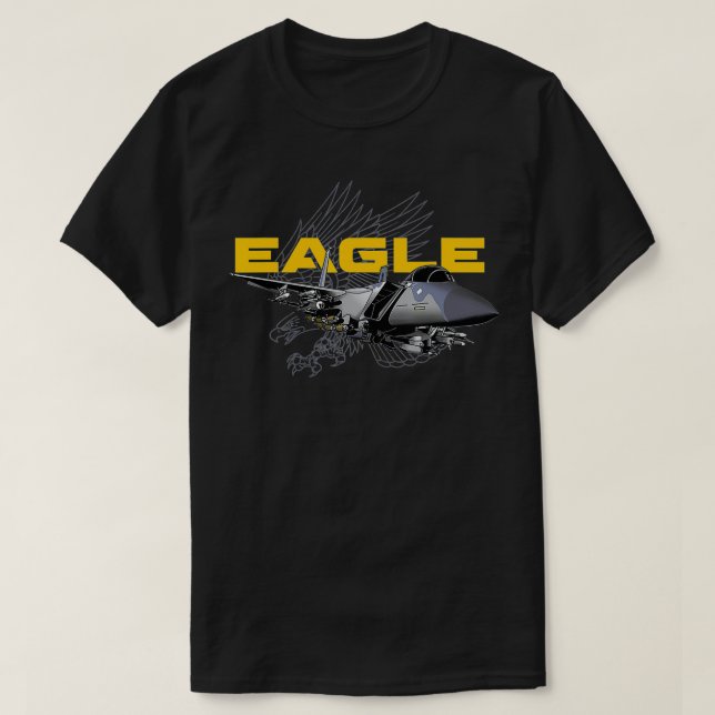 Camiseta F15 Avião Militar de Águia  (Frente do Design)