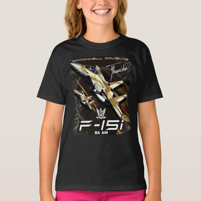 Camiseta F15 IAF Jato de Combatente da Força Aérea Israelit (Frente)