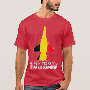 Camiseta F16 Luta contra os componentes aéreos falcões belg
