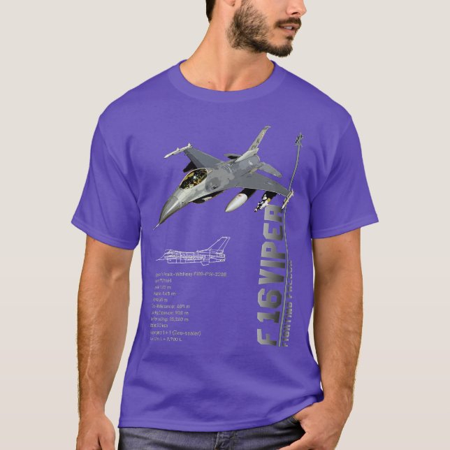 Camiseta F16 Viper Fighting Falcon Jet FightersSpec (Frente)
