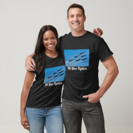 Camiseta F18 Avião de Combatentes Azuis