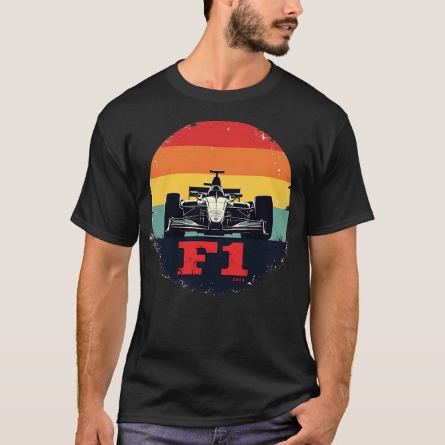 Camiseta F1 Forma, coloração solar, máscara f1 (Frente)