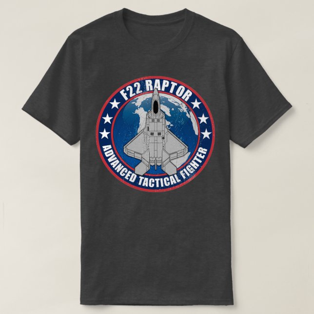 Camiseta F22 Raptor em dificuldades (Frente do Design)