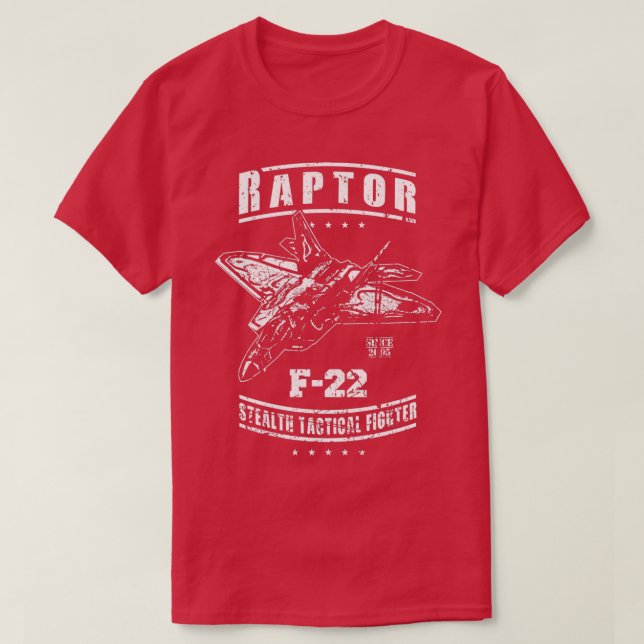 Camiseta F22 Raptor USAF Jato de Combatente Tático Invisíve (Frente do Design)