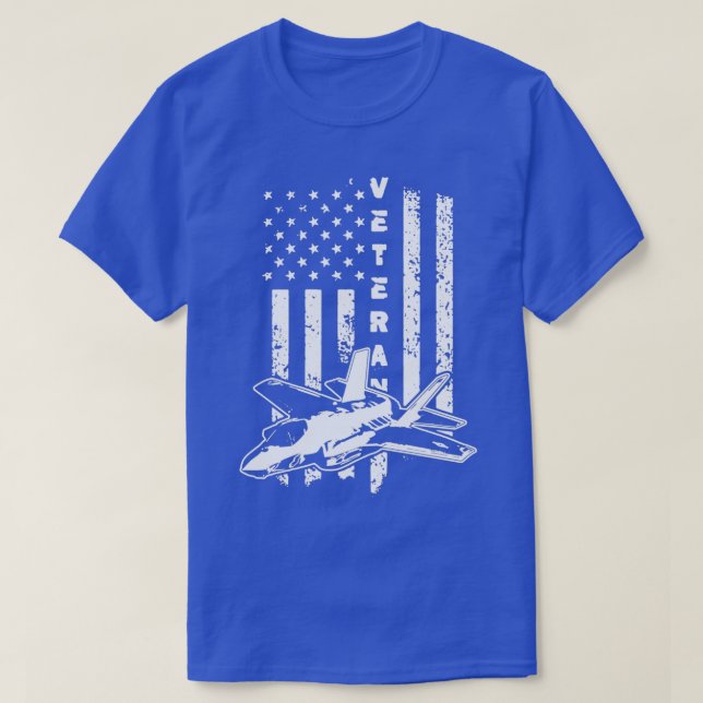 Camiseta F35 Lightning II Veteran USAF Stealth Multirole Je (Frente do Design)