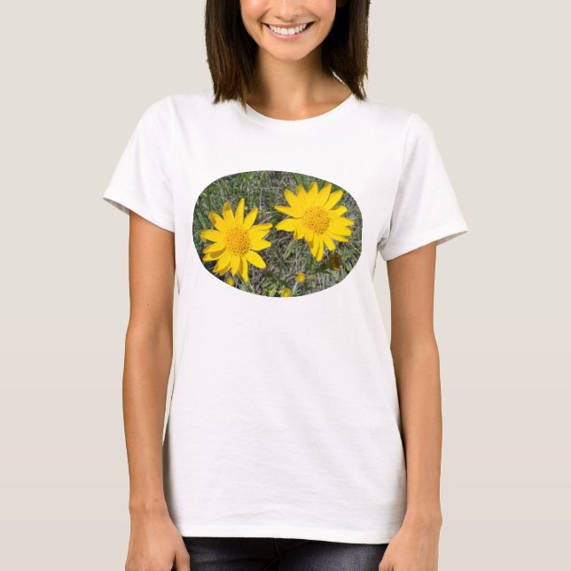 Camiseta F35wma Flores Amarelas espirradas (Frente)