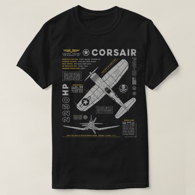 Camiseta F4U Corsair (Frente do Design)