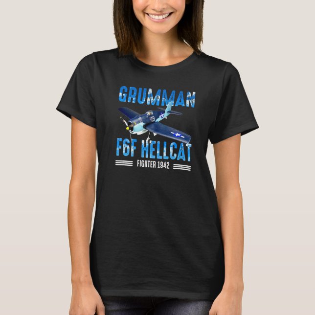 Camiseta F6F Hellcat  WW2 Warbird Fighter Pilot (Frente)