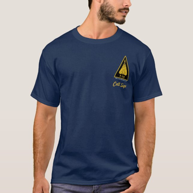 Camiseta F-14 Tomcat - obscuridade colorida (Frente)