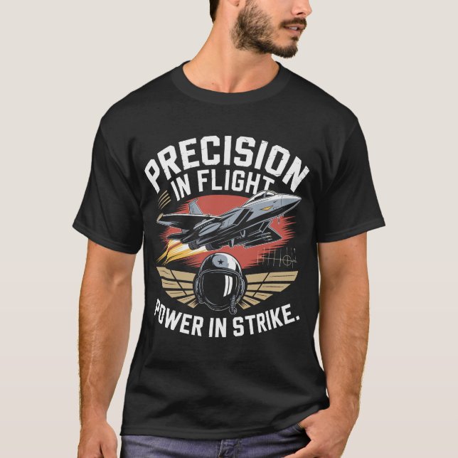 Camiseta F-15 Eagle Jet: Precision Flight Power Strike Gift (Frente)