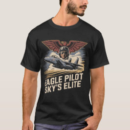 Camiseta F-15 Eagle Pilot Sky's Elite Military Aviation