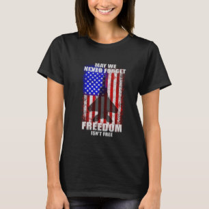Camiseta F-15 Nunca Esquece que Liberdade não é sinalizador