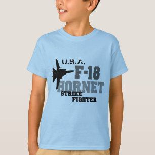 Camiseta F-18 zangão - lutador da greve
